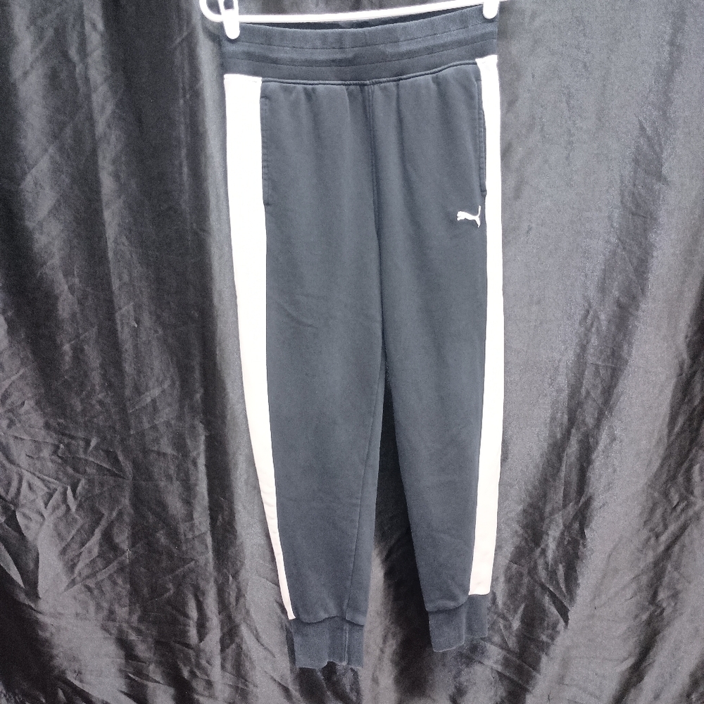 Puma Black and White Sweatpants Comfortable Joggers